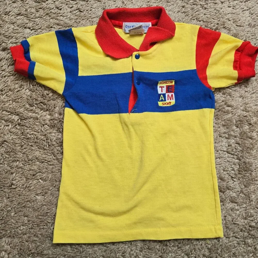 Vintage OshKosh 3T polo colorblock shirt. Flaws‎